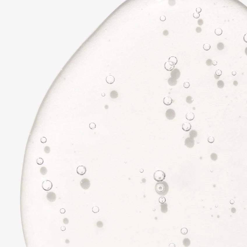Clear bubble with air bubbles on a white background